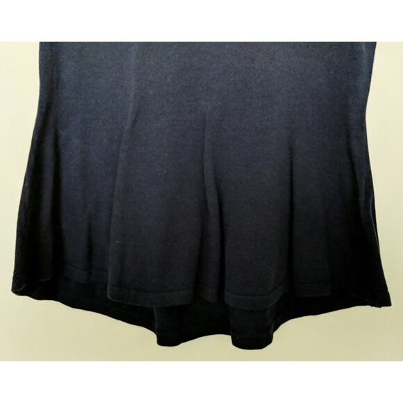 Halogen (Nordstrom) Peplum Polo Sweater Navy M New - Picture 4 of 8